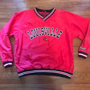 Men’s Large Vintage 90s Red Louisville Pullover